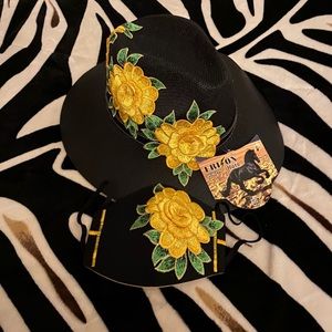 Beautiful hat and matching face mask